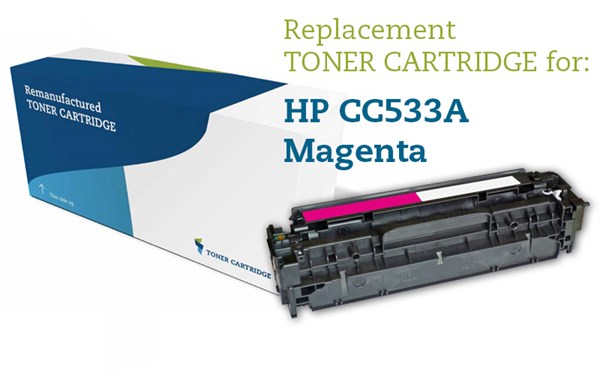 Magenta lasertoner - HP CC533A / Canon 718 - 2.800 sider